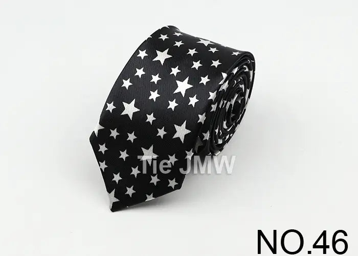 Classic Fashion Men’s Skinny Tie Colorful Musical Notes Printed Piano Guitar Polyester 5cm Width Necktie Party Gift Accessory