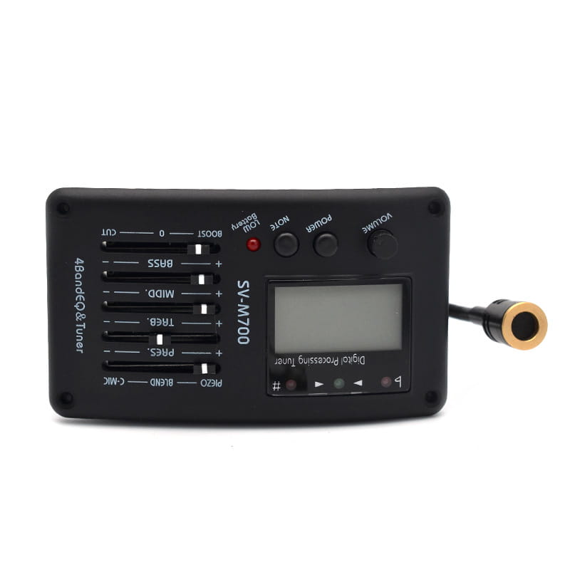 SV-M700 4 Band Acoustic Guitar EQ Equalizer with Tuner and Micro Phone Guitar Pickup