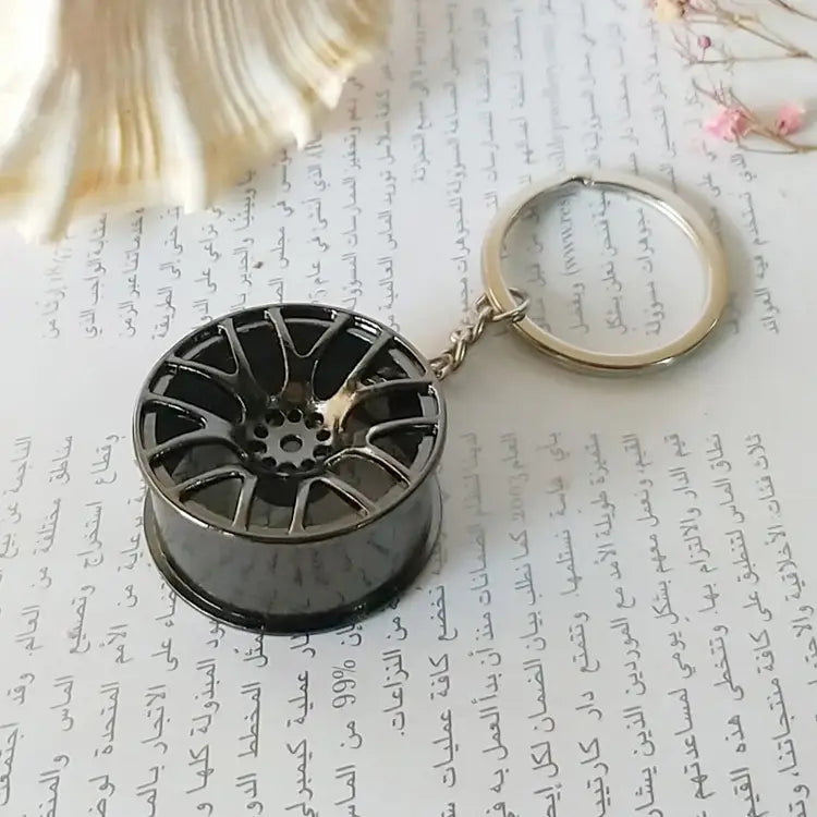 New 3D Miniature Car Metal Wheel Rim Keychain Car Key Ring Wheel Hub Key Chain Best Party Gift Jewelry
