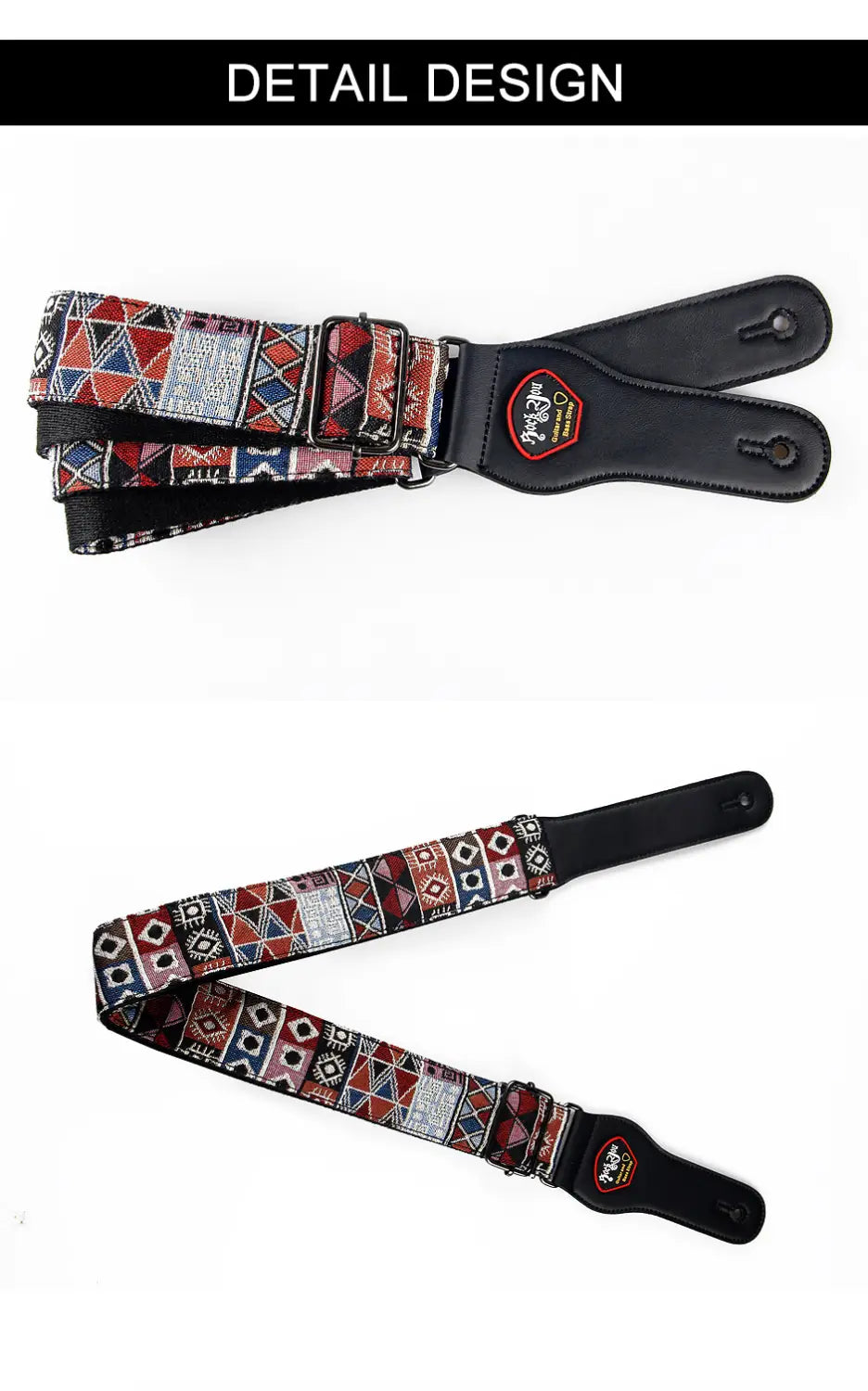 New High Quality Cotton Guitar Strap Acoustic Guitar Strap Electric Bass Guitar Strap Adjustable Length Widen 6.2 Cm