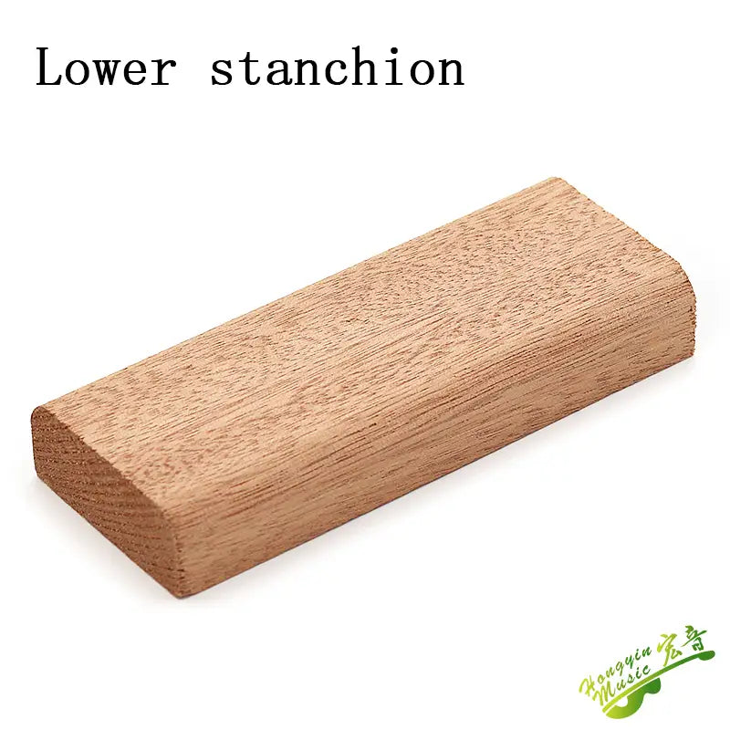 The upper and lower pillars of classical folk guitar support wood and the upper and lower ends of wood auxiliary wood material s