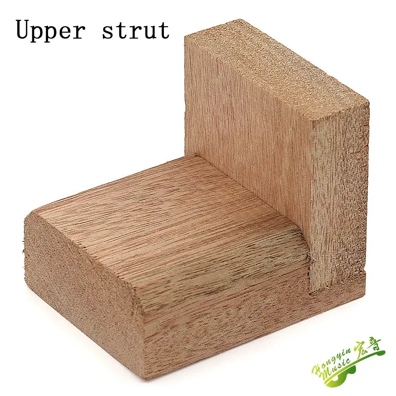 The upper and lower pillars of classical folk guitar support wood and the upper and lower ends of wood auxiliary wood material s
