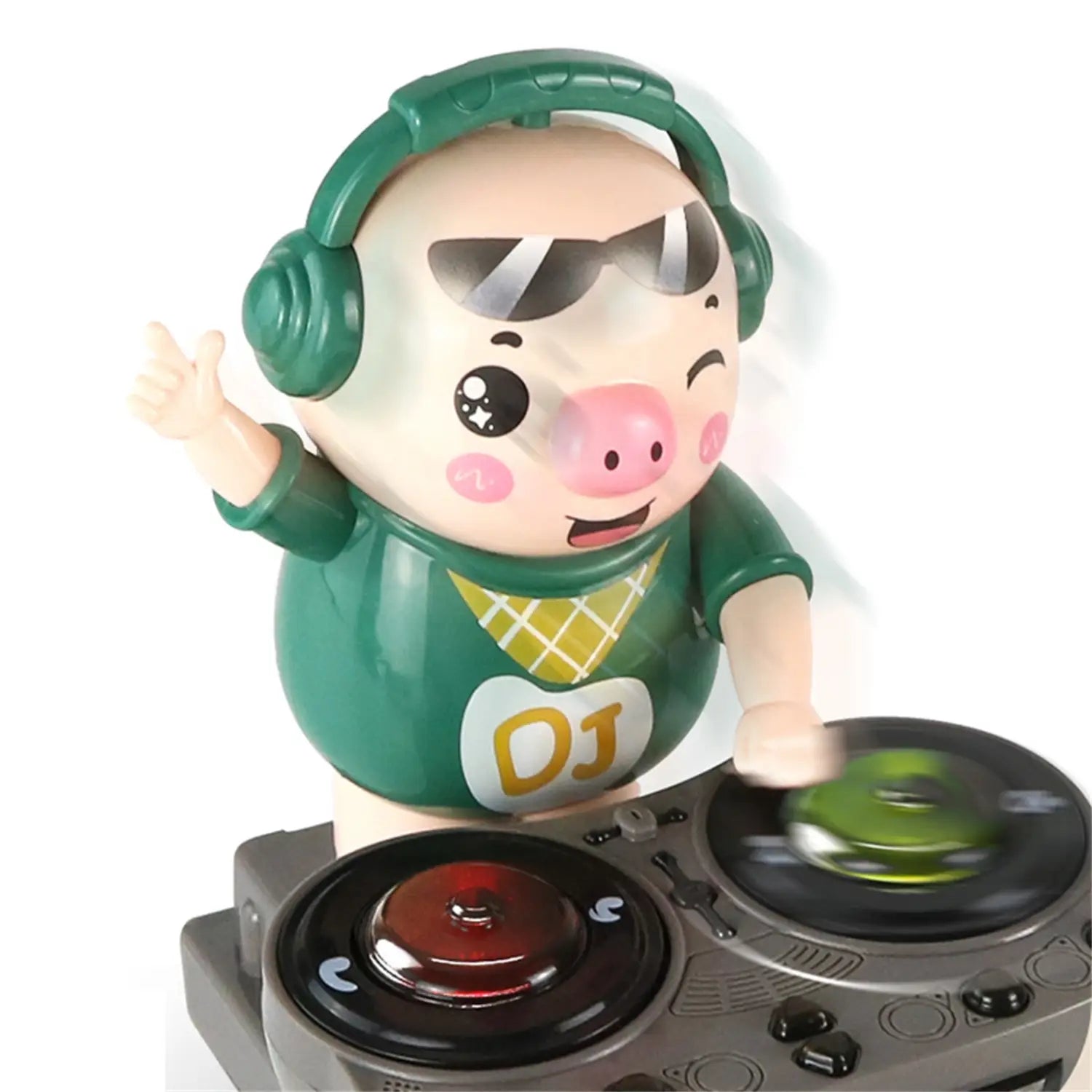 DJ Electric Music Dancing Pig Toy Rock Light Music Children’s Toys Electric Doll Light Toys 3 Sound Effects Baby Musical Toys