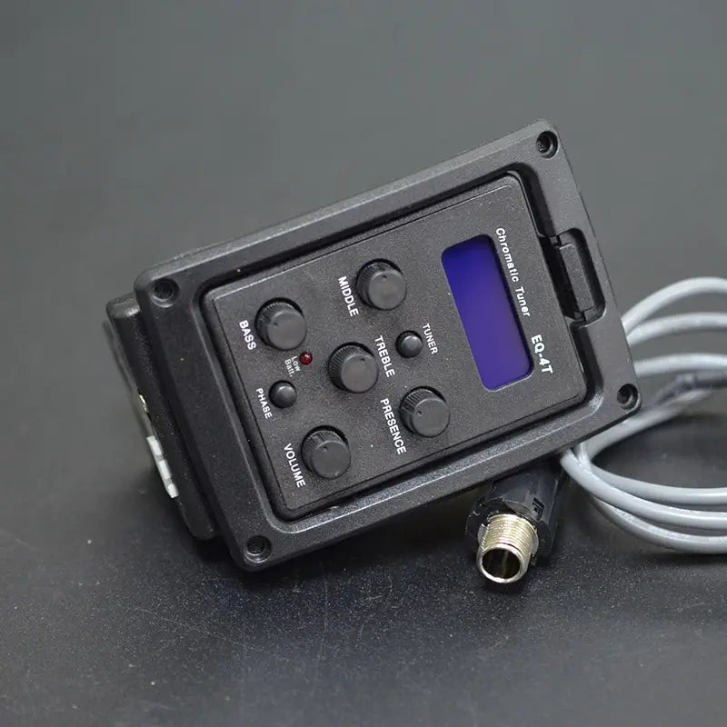 EQ-4T 4 Band Acoustic Guitar Preamp Electric Guitar EQ Equalizer Acoustic Guitar Preamp EQ Pickup with Tuner