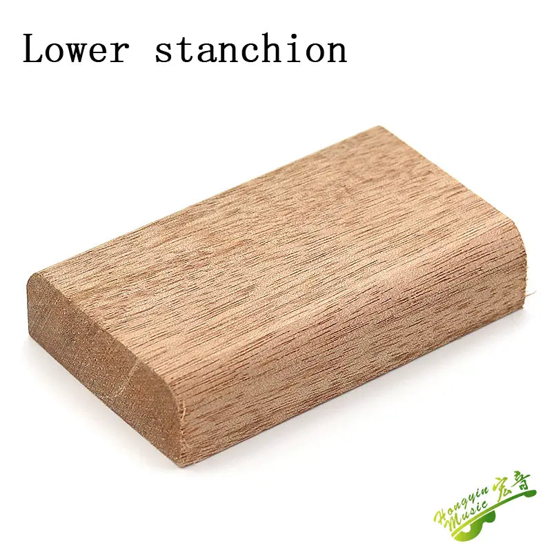 The upper and lower pillars of classical folk guitar support wood and the upper and lower ends of wood auxiliary wood material s