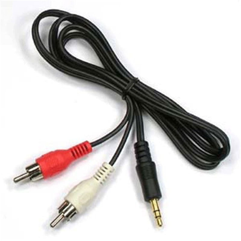 1m 3.3ft Audio Cable 3.5-Jack to 2 RCA male to male 2RCA to 3.5mm AUX Stereo Audio Car Cable Splitter
