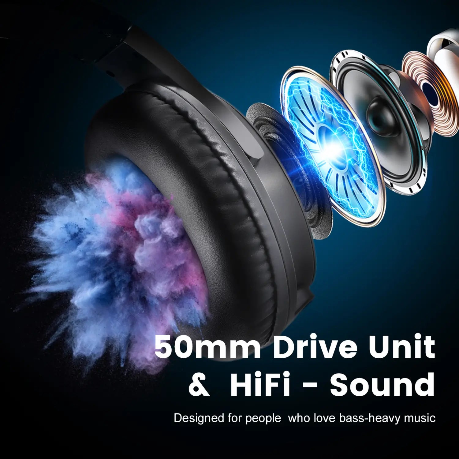 Oneodio Studio HI-FI Headphones High-Resolution Sound Deep Bass Wired Headset with 50mm Neodymium Drivers Ideal for Music Create