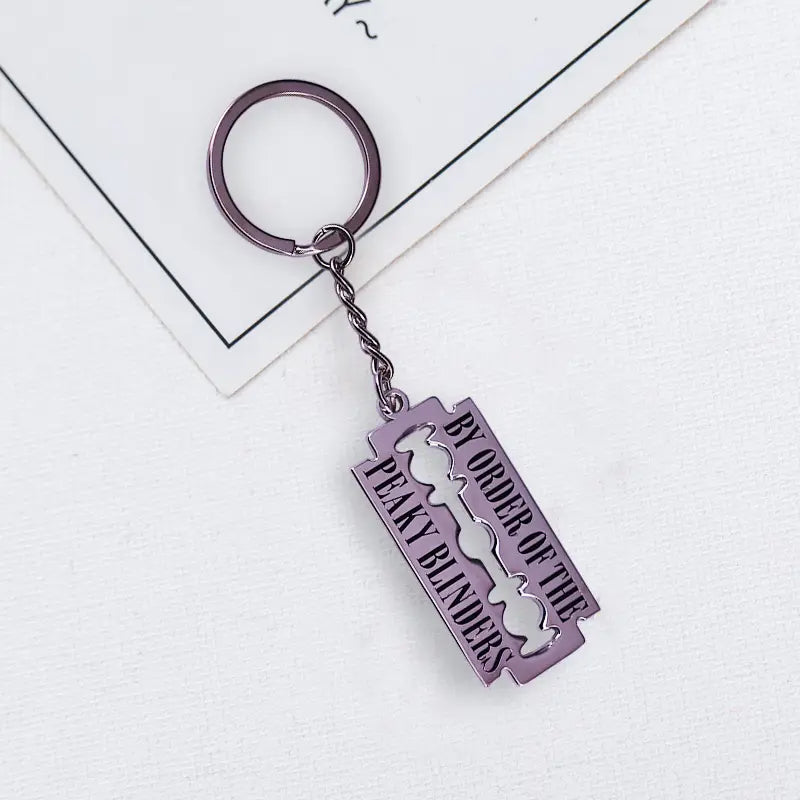 Urban Street Gang Razor Blade Keychain Peaky Blinders Metal Keyring Crime Drama Television Accessories
