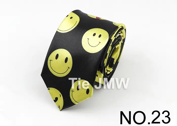 Classic Fashion Men’s Skinny Tie Colorful Musical Notes Printed Piano Guitar Polyester 5cm Width Necktie Party Gift Accessory