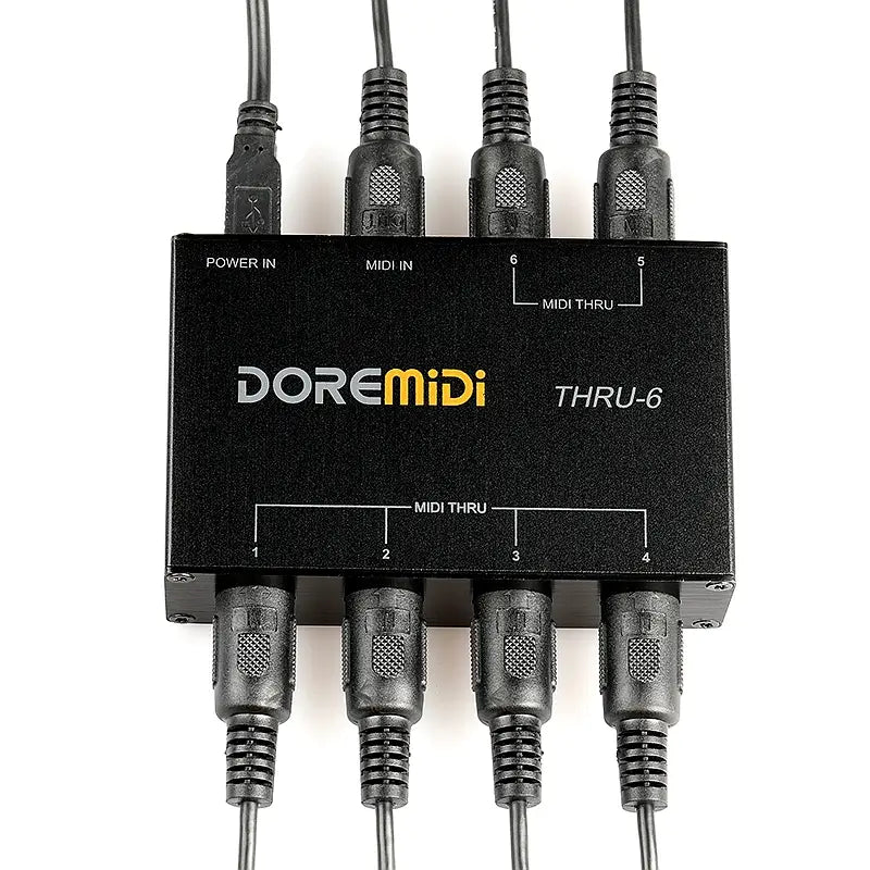 DOREMiDi MIDI THRU 6 Thru Box Controller 1 Input 6 Output Standard MIDI Five-pin Interface