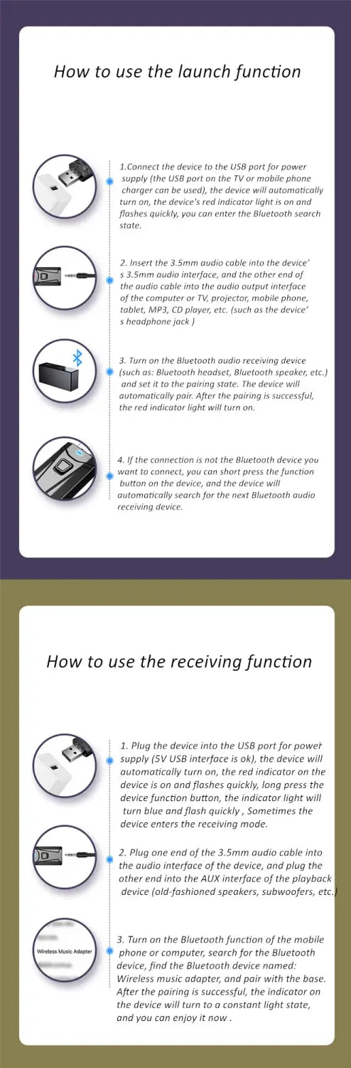 Wireless TV Headphones Bluetooth 5.0 USB Adaptor Stereo Headset Foldable Helmet Earbuds with Mic for Samsung TV PC Music
