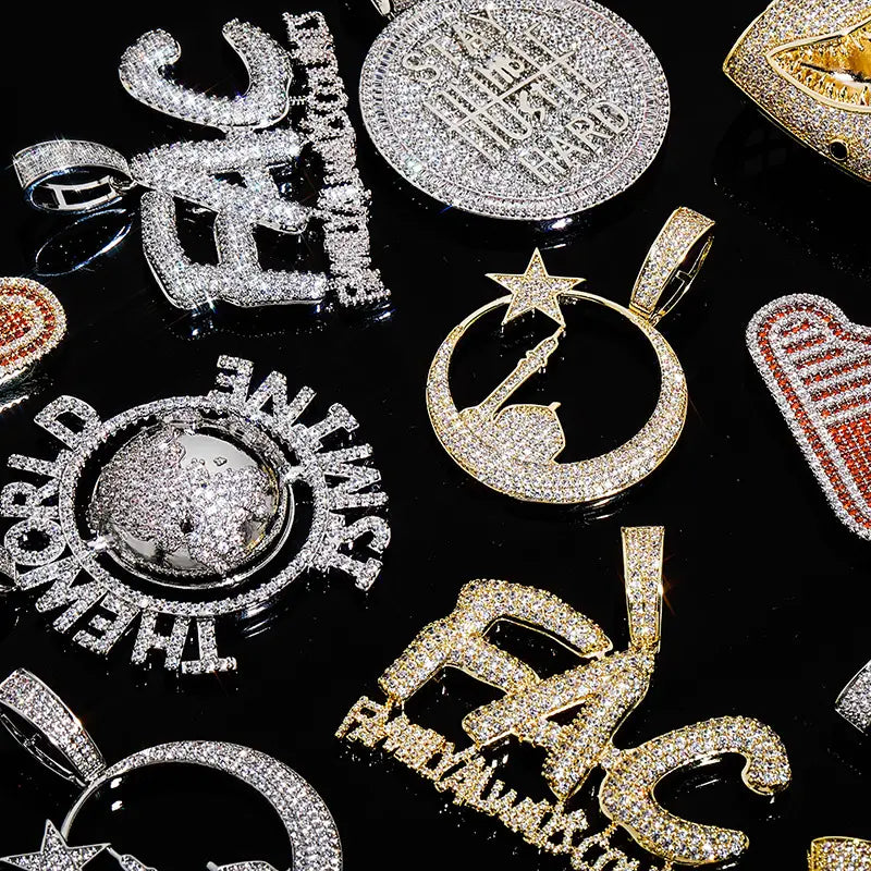 Hip Hop AAA CZ Stone Paved Bling Iced Out The World Ts Mine Earth Pendants Necklace for Men Rapper Jewelry Drop Shipping