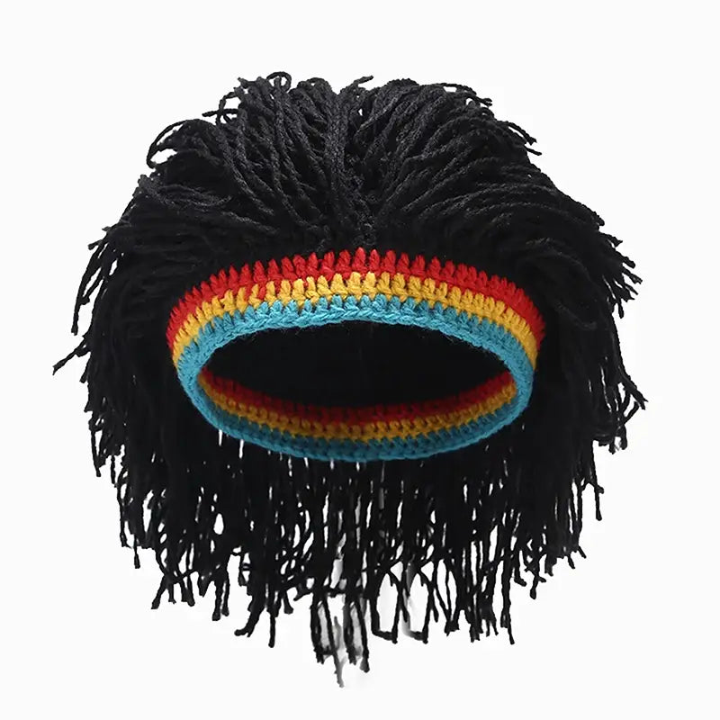 Rasta Wig Beanie Men’s Caps Hip Hop Cap Handmade Crochet Winter Warm Hat Gorro Halloween Xmas Birthday Gifts Funny Party Wig