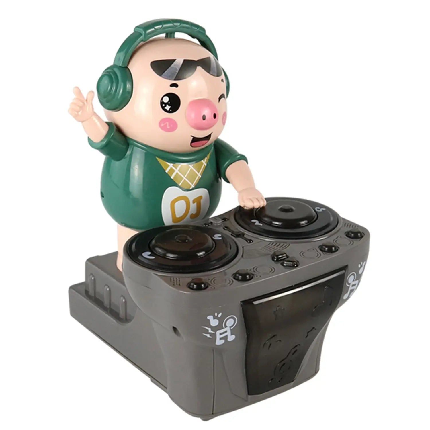 DJ Electric Music Dancing Pig Toy Rock Light Music Children’s Toys Electric Doll Light Toys 3 Sound Effects Baby Musical Toys