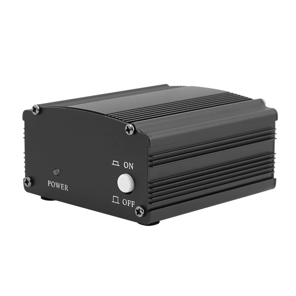 48V Phantom Power Supply with Adapter Bonus + XLR 3 Pin Microphone Cable for Any Condenser Microphone Music Recording Equipment