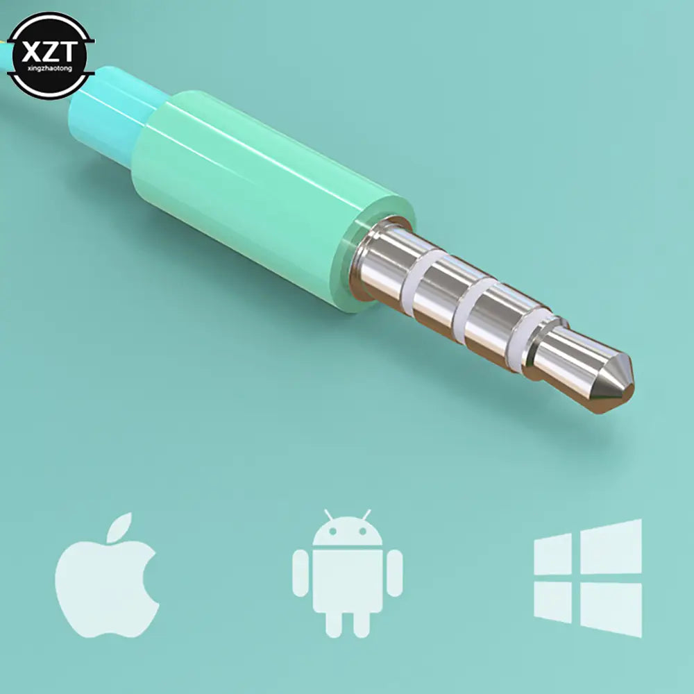 U24 Wire Stereo Earphone 3.5MM IN-Ear Headphone Running Music Game Earphone Noise Cancel For Mobile Phone PC PAD Laptop With Mic