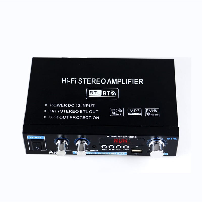 AK35 800W Home Power Amplifiers 2 Channel Bluetooth 5.0 Surround Sound FM USB Remote Control Mini HIFI Digital Amplifier Stereo