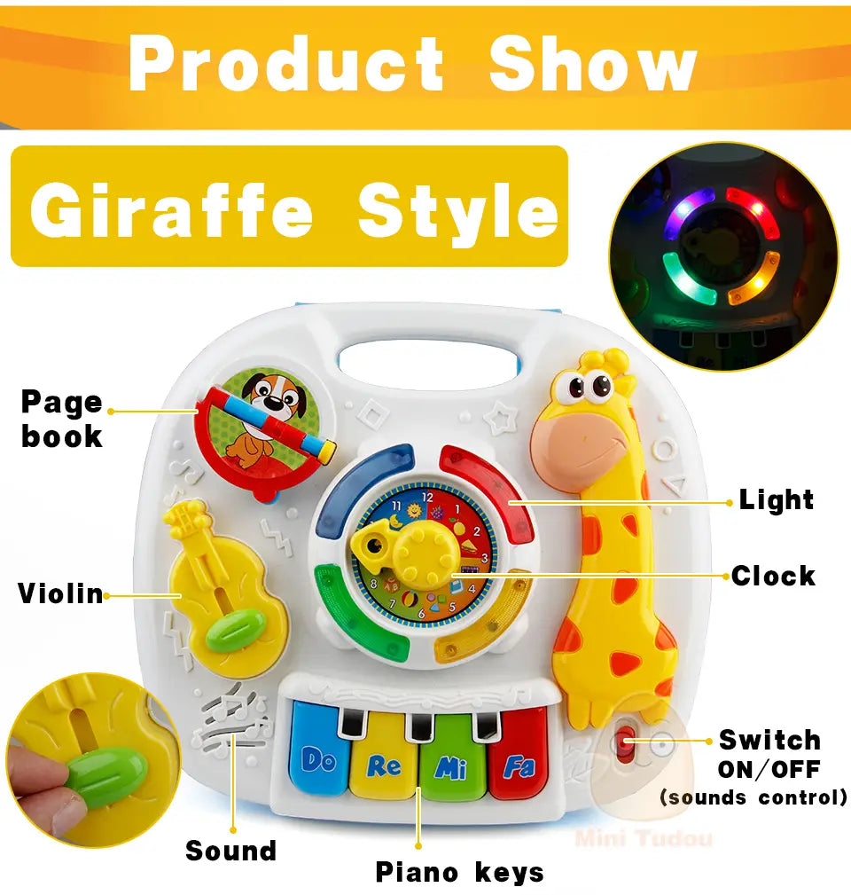 Music Table Baby Toys Learning Machine Educational Toy Music Learning Table Toy Musical Instrument for Toddler 6 months+