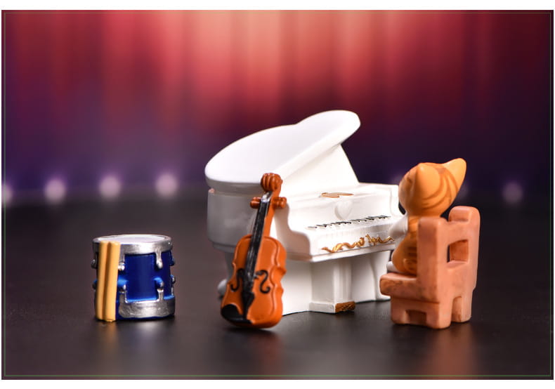 Mini Miniature Musical Instruments Piano Drum Violin Guitar Cello Sax Erhu Fiddle Figurine House Decor Model Landscape Accessory