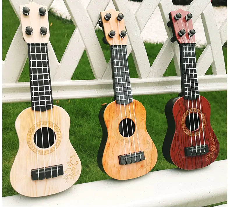 Mini Guitar 4 Strings Classical Ukulele Guitar Toy Musical Instruments for Kids Children Beginners Early Education Small Guitar