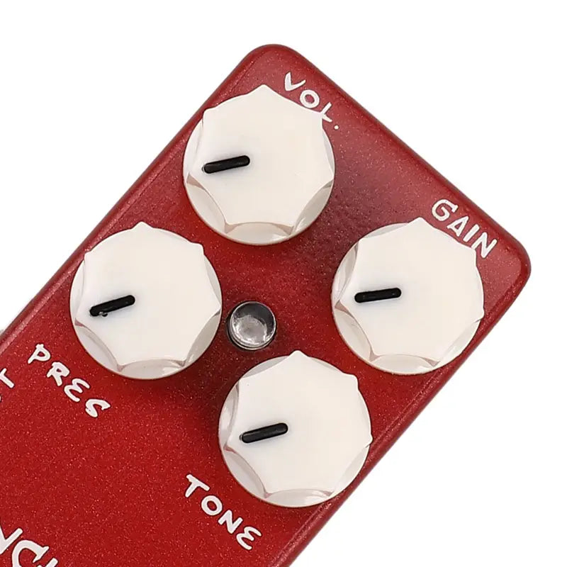 Mosky Mini Guitar Effect Pedal Mini Crunch Red Distortion Guitar Pedal True Bypass Full Metal Shell