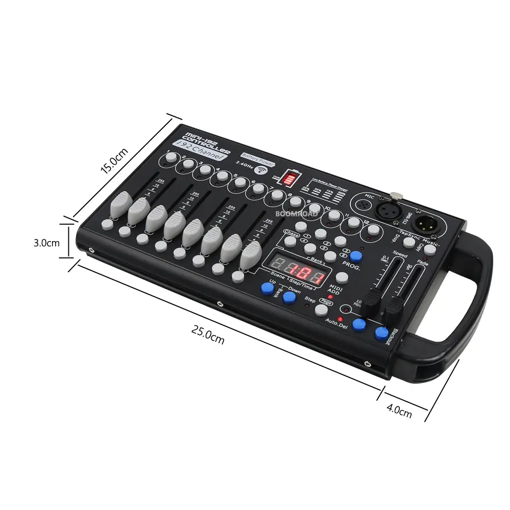 2.4G Wireless 192 Controller Battery Powered DJ Equipment DMX 512 Console For LED Par Moving Head Spotlights Music Light