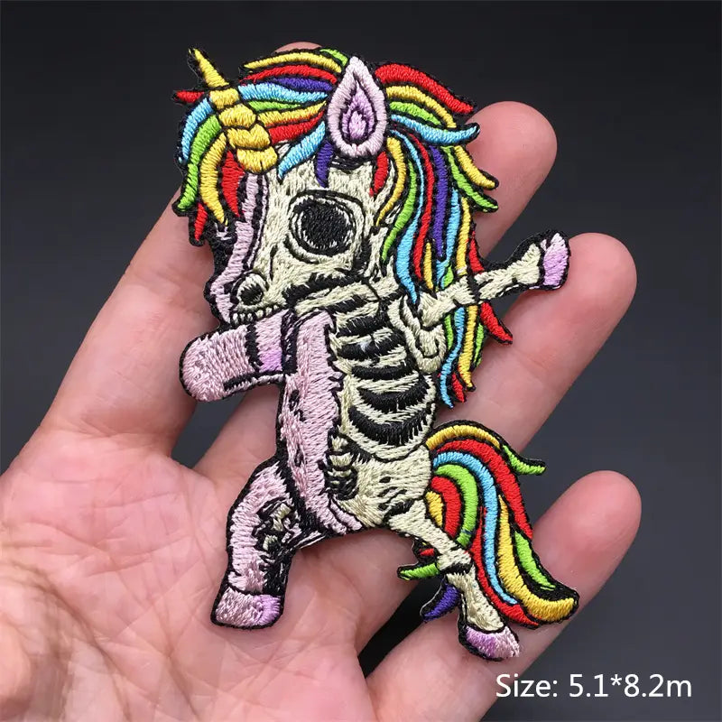 Rock Music Disco DJ Embroidered Punk Patches on Clothes Headset Guitar Stripes Iron on Patches for Clothing Diy Appliques