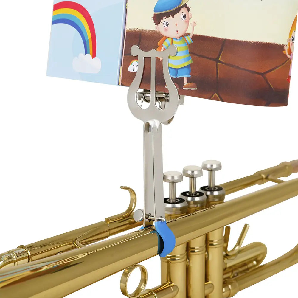 M MBAT Trumpet Clip Music Stand Clamp On Sheet Durable Metal Lightweight Brass Instrument Trombone Folder Universal Accessories
