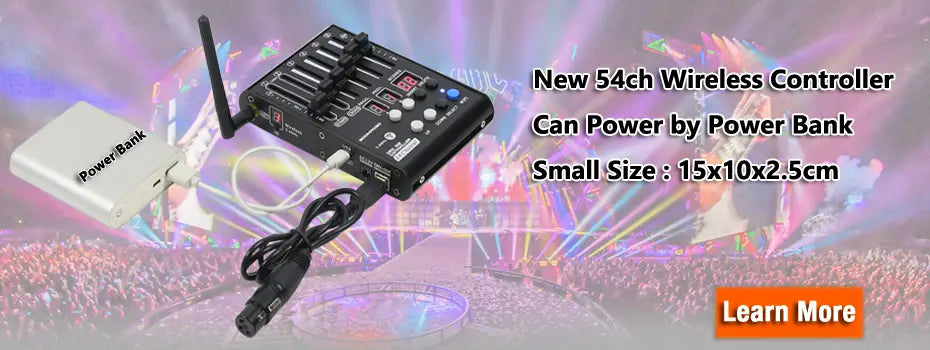 2.4G Wireless 192 Controller Battery Powered DJ Equipment DMX 512 Console For LED Par Moving Head Spotlights Music Light