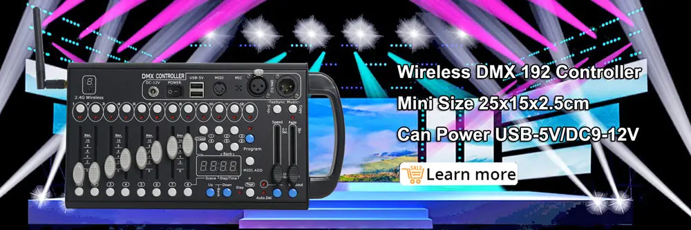 192 Battery DMX Controller Wireless DMX512 Recharge Receiver For DJ Equipment LED Par Moving Head Lights