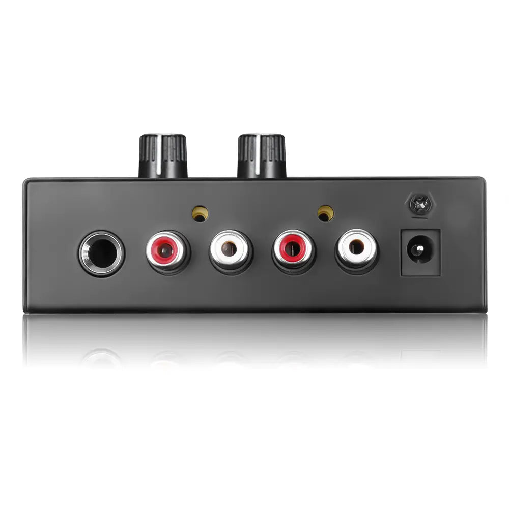 Phono Preamp pre Amp Preamplifier with Level Volume Control RCA Input Output 1/4’’ TRS Output Interfaces for LP Vinyl Turntable