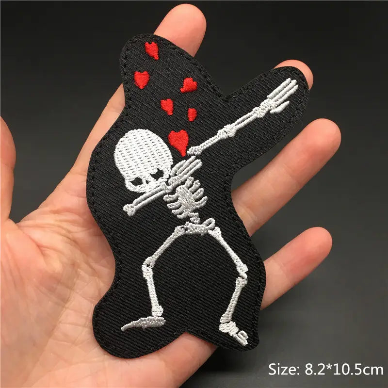 Rock Music Disco DJ Embroidered Punk Patches on Clothes Headset Guitar Stripes Iron on Patches for Clothing Diy Appliques