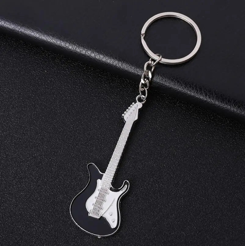New Design Classic Guitar Keychain Car Key Chain Key Ring Musical Instruments pendant For Man Women Gift wholesale 17079
