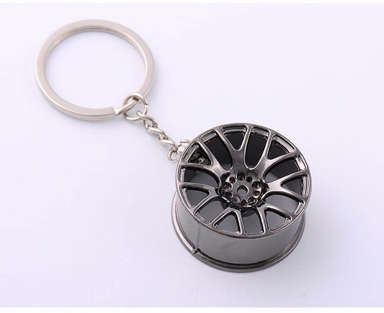 New 3D Miniature Car Metal Wheel Rim Keychain Car Key Ring Wheel Hub Key Chain Best Party Gift Jewelry