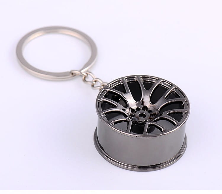 New 3D Miniature Car Metal Wheel Rim Keychain Car Key Ring Wheel Hub Key Chain Best Party Gift Jewelry