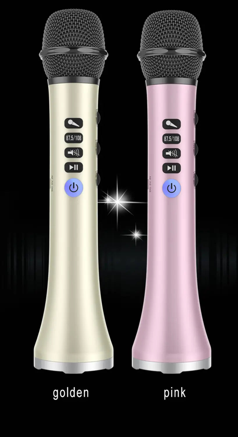 XIAOKOA L-698 15W Wireless Karaoke Microphone Bluetooth Speaker 4000mah 2in1 Handheld Sing&Recording KTV Player for iOS/Android