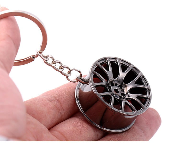 New 3D Miniature Car Metal Wheel Rim Keychain Car Key Ring Wheel Hub Key Chain Best Party Gift Jewelry