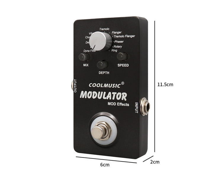 COOLMUSIC Electric Guitar Multieffect Compressor Pedal Digital Modulator Multi Effects Wah Reverb Chorus Flanger Phaser Vibrato