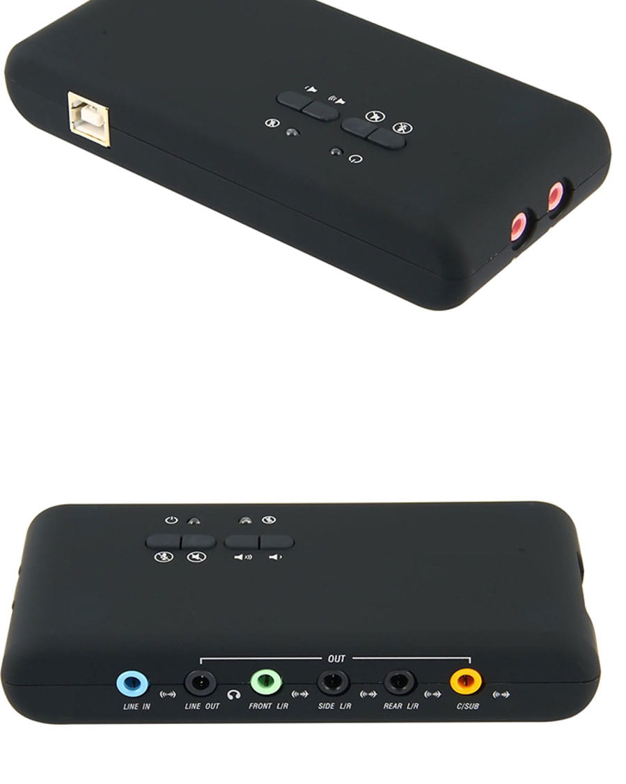 Urgrico external Sound Card with SPDIF & USB Extension Cable remoted wake-up studio record USB 7.1 Sound card for PC computer