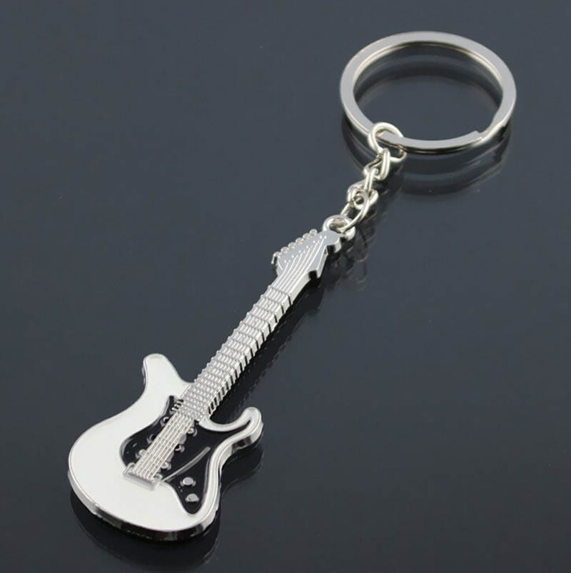 New Design Classic Guitar Keychain Car Key Chain Key Ring Musical Instruments pendant For Man Women Gift wholesale 17079