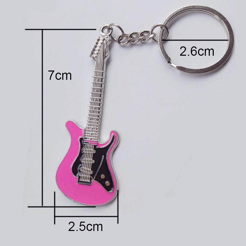 New Design Classic Guitar Keychain Car Key Chain Key Ring Musical Instruments pendant For Man Women Gift wholesale 17079