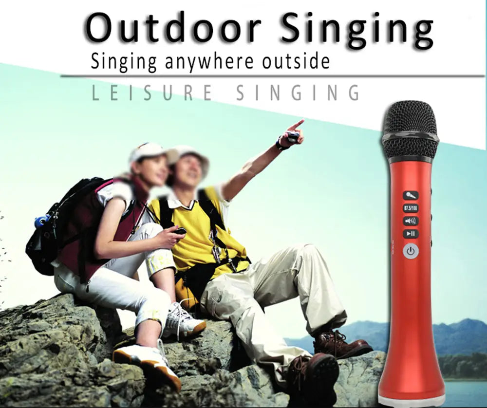XIAOKOA L-698 15W Wireless Karaoke Microphone Bluetooth Speaker 4000mah 2in1 Handheld Sing&Recording KTV Player for iOS/Android