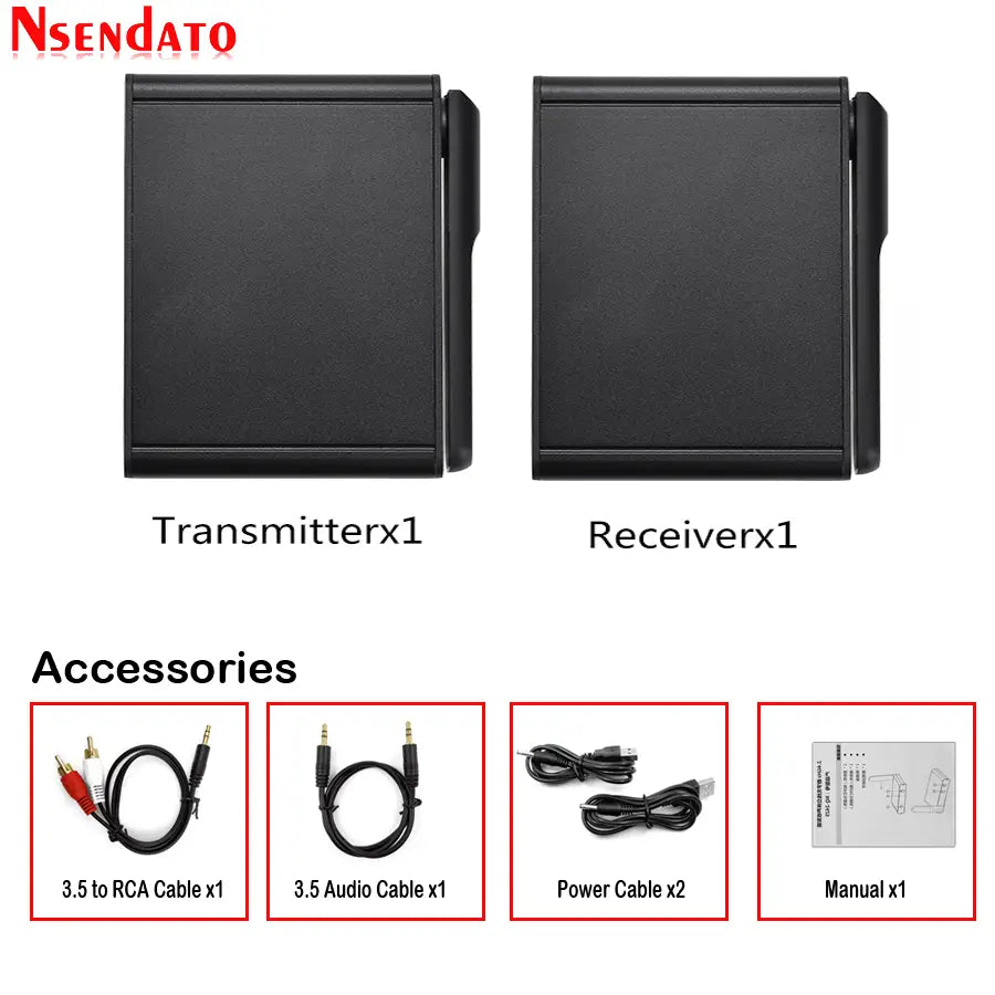 UHF Hifi Digital Wireless Audio Adapter Music Sound Wireless Wifi Transmitter Receiver With 3.5mm Audio Cable For iPad Projector