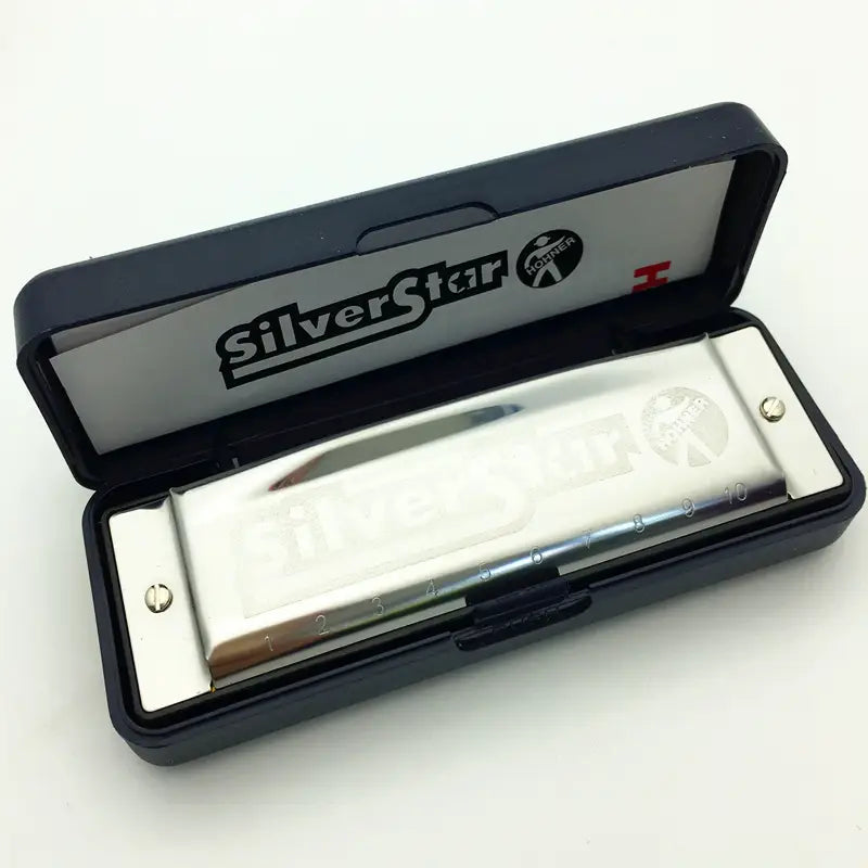 Hohner 10 holes armonica diatonica Harmonica Blues Harp Key of C Mouth Organ Sliver Star Gaita music instrument mundharmonika