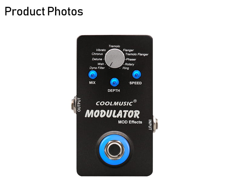 COOLMUSIC Electric Guitar Multieffect Compressor Pedal Digital Modulator Multi Effects Wah Reverb Chorus Flanger Phaser Vibrato