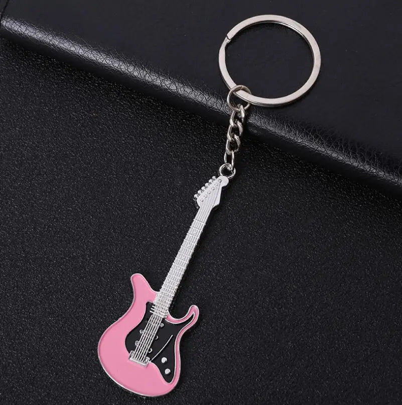 New Design Classic Guitar Keychain Car Key Chain Key Ring Musical Instruments pendant For Man Women Gift wholesale 17079