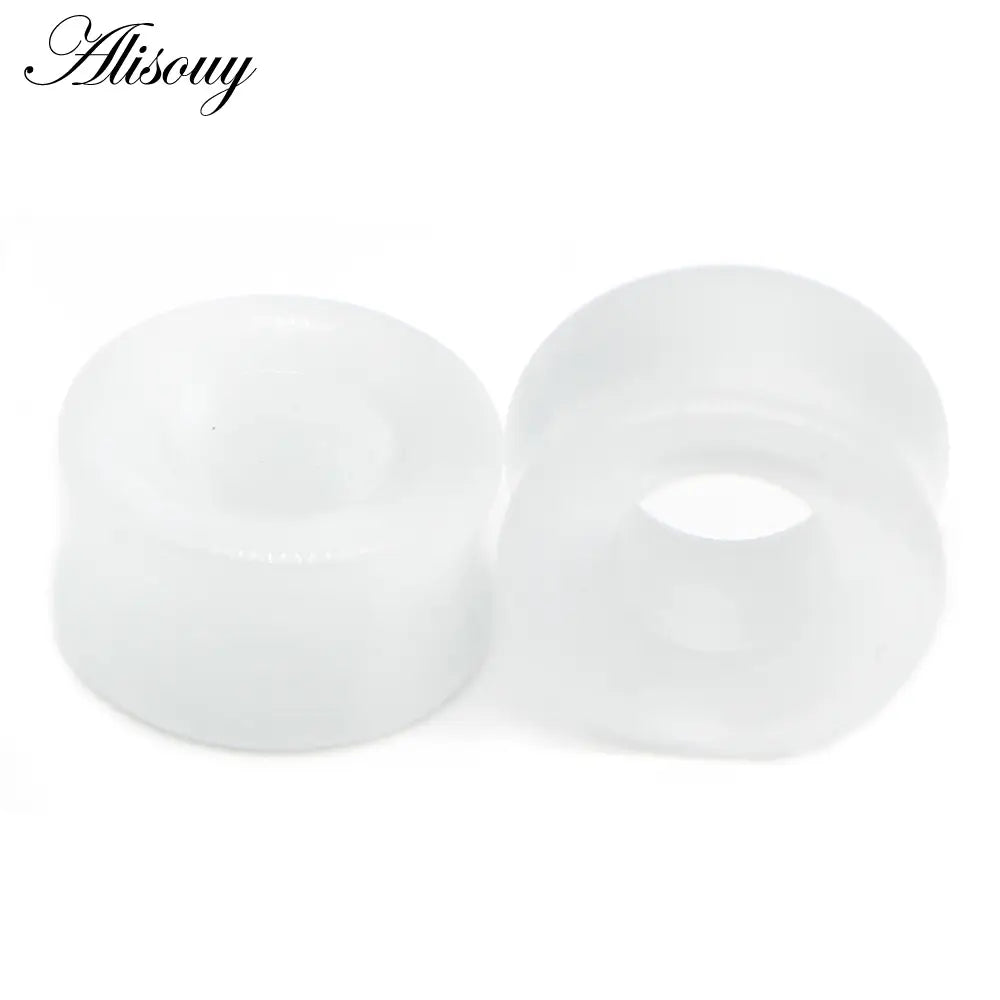 1Pc Stone Glass Ear Tunnel Plugs Mixed Style Hollow Single Flared Ear Flesh Gauges Piercing Ear Expander Stretcher Body Jewelry