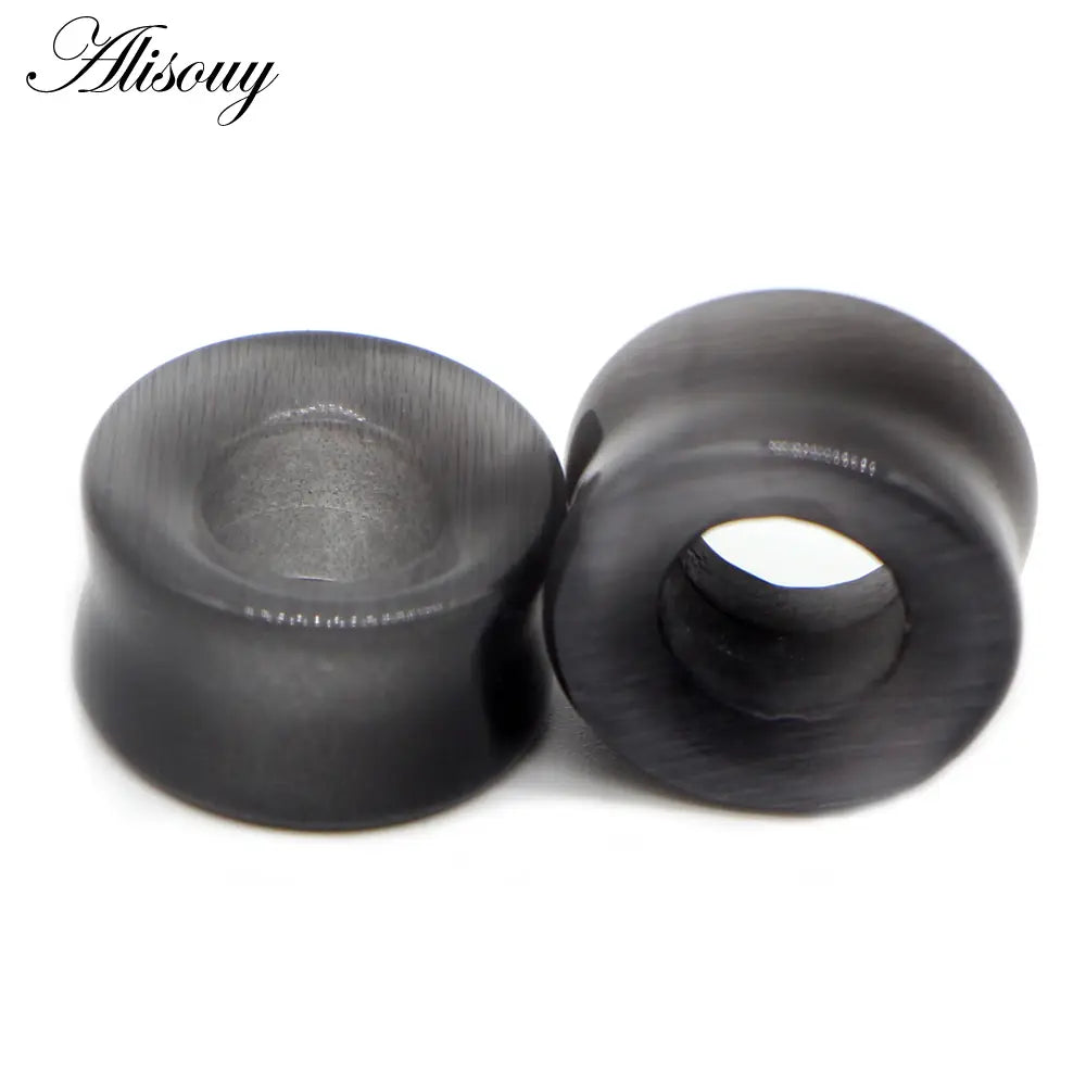 1Pc Stone Glass Ear Tunnel Plugs Mixed Style Hollow Single Flared Ear Flesh Gauges Piercing Ear Expander Stretcher Body Jewelry