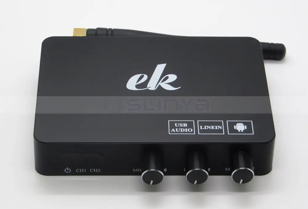 K2 Android TV Box PC Home KTV Mini Karaoke Echo Mixer System Digital Sound Audio Mixer Singing Machine + 2 Wireless Microphone