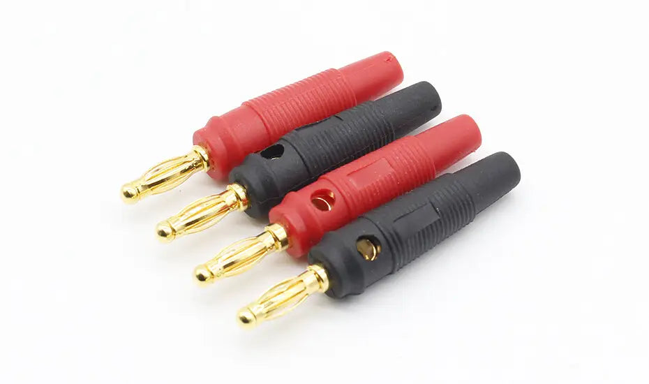 4pcs New 4mm Plugs pure copper Gold Plated Musical Speaker Cable Wire Pin Banana Plug Connectors